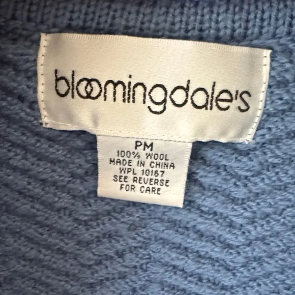 Bloomingdale's Dusty Blue Knit Button-Front Jacket/Cardigan - Picture 2 of 7